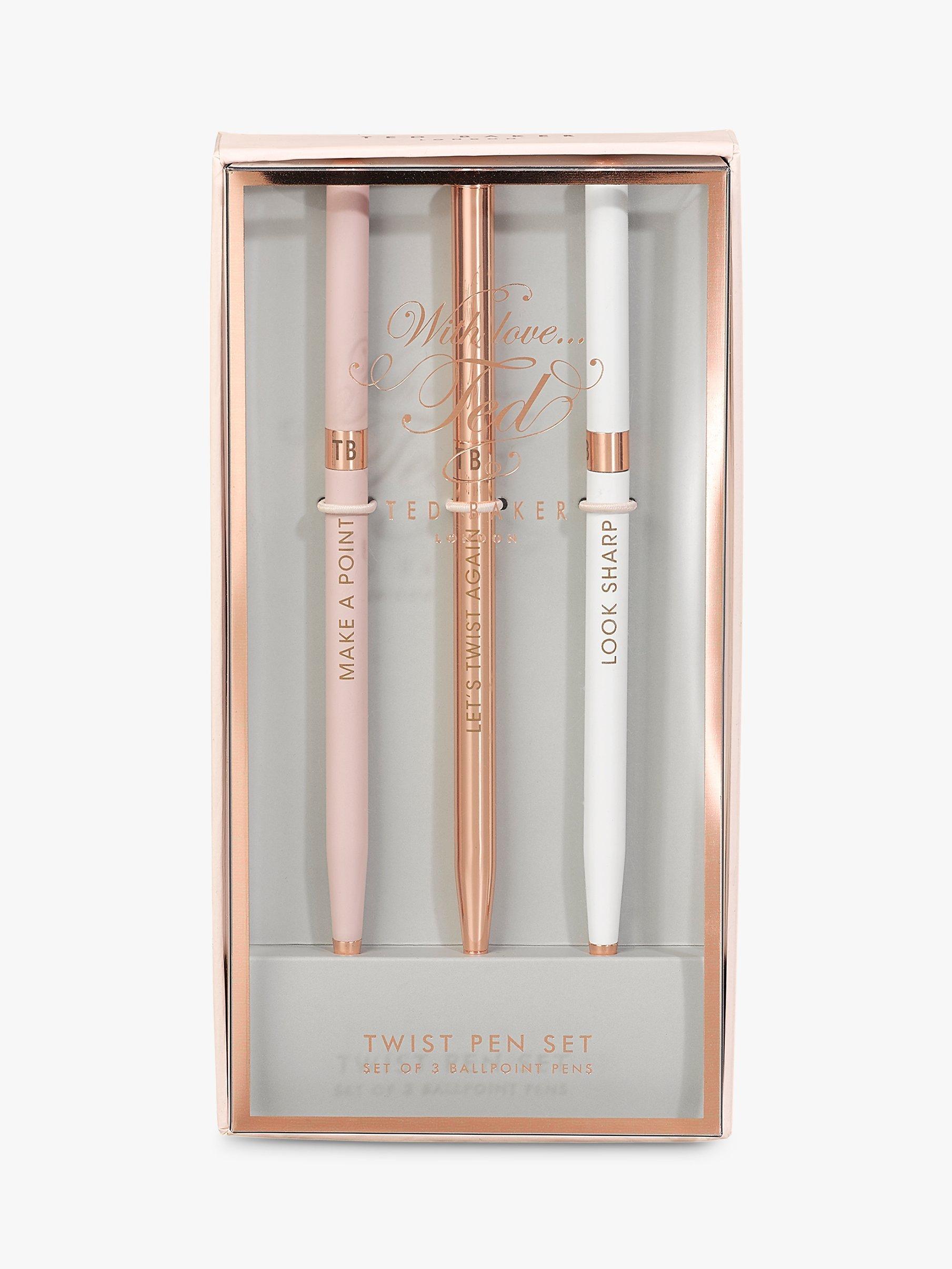Ted Baker Twist Ballpoint Pen, Set of 3
