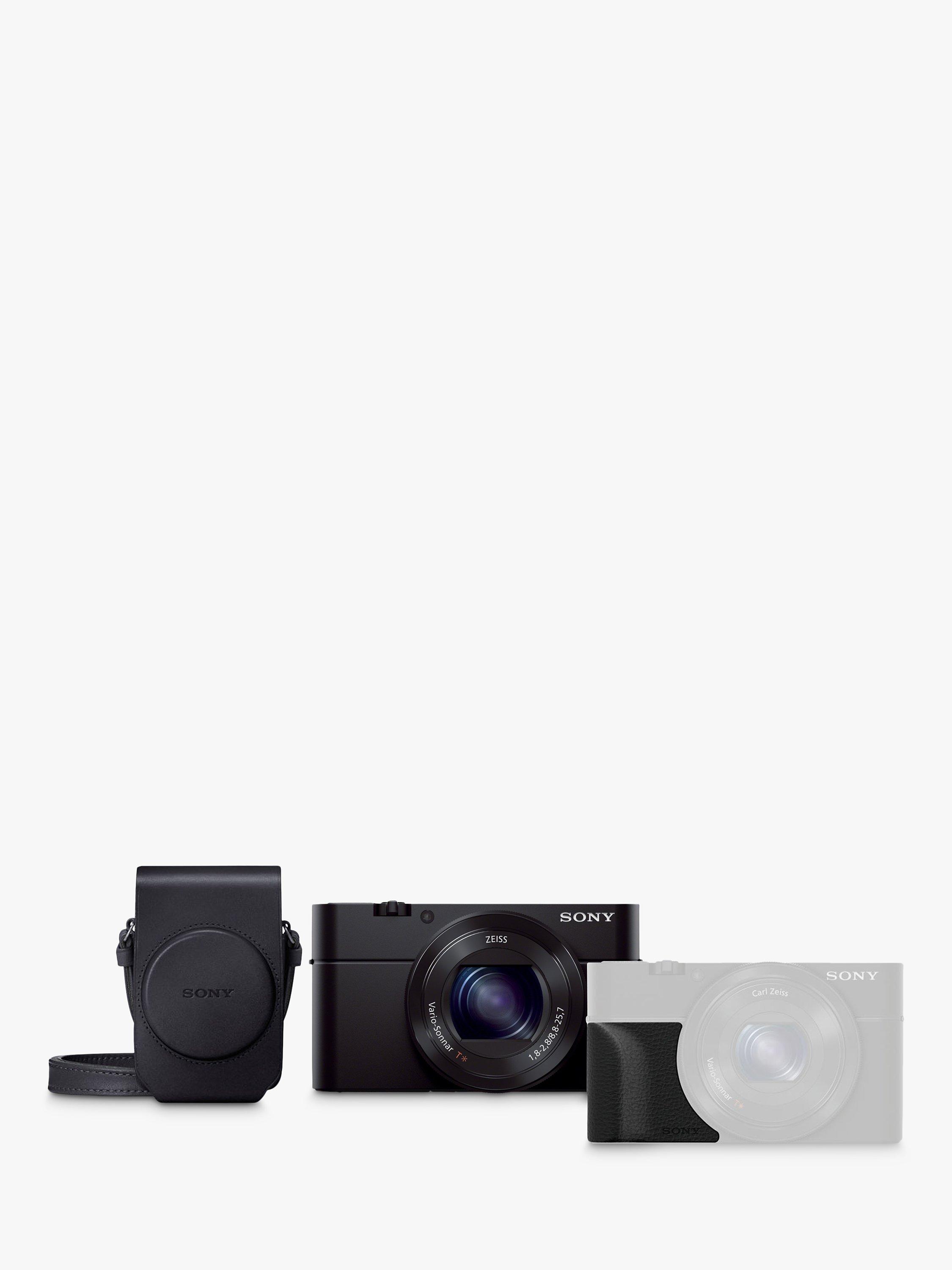 Sony Cyber-shot DSC-RX100 III Camera, HD 1080p, 20.1MP, 2.9x Optical Zoom, Wi-Fi, NFC, OLED EVF, 3” Screen with Case & Attachment Grip Kit