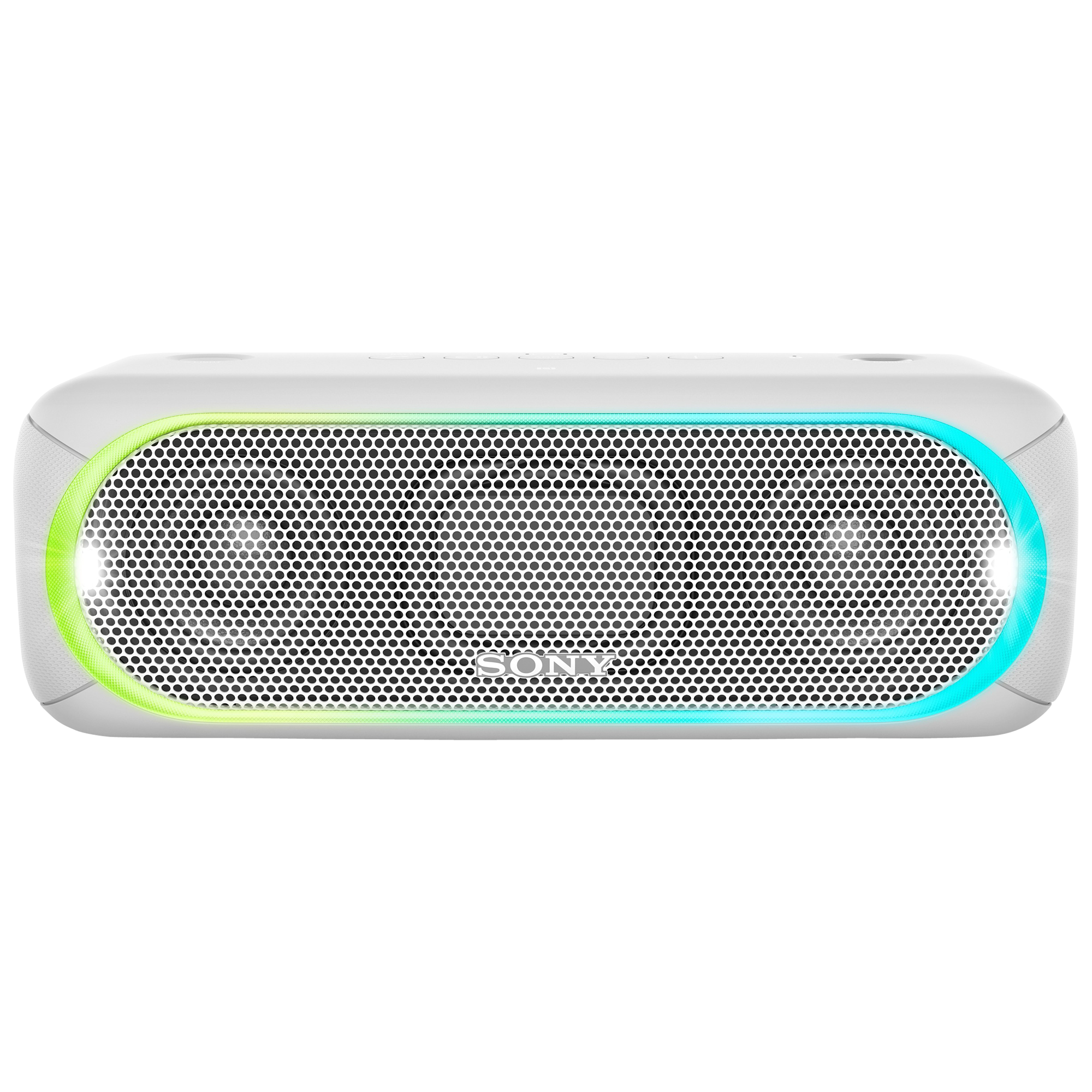 Sony SRS-XB30 Extra Bass Water-Resistant Bluetooth NFC Portable Speaker with LED Ring & Strobe Lighting, White