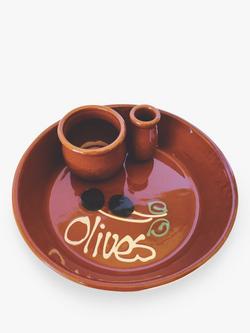 Graupera Terracotta Olive Dish, 15cm, Brown
