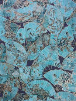Matthew Williamson Fanfare Wallpaper, Teal/Old Gold W7146-01