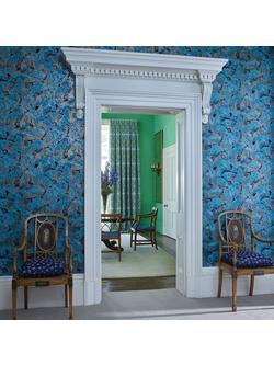 Matthew Williamson Fanfare Wallpaper - view 2, Teal/Old Gold W7146-01