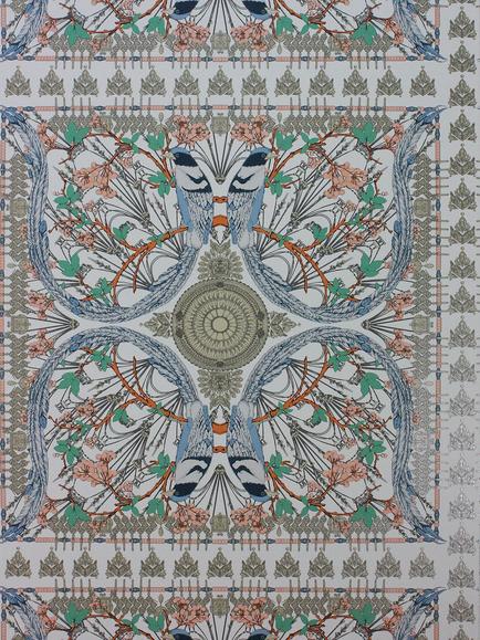 Matthew Williamson Lyrebird Wallpaper, Stone W7143-02