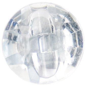 Groves Acrylic Button, 11mm, Pack of 5, Translucent
