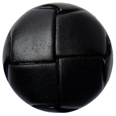 Groves Leather Look Button, 17mm, Pack of 4, Black