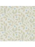 Sanderson Home Damson Tree Wallpaper, Denim/Barley Dhpo216364