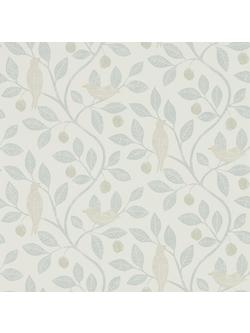 Sanderson Home Damson Tree Wallpaper, Mineral/Dove Dhpo216365
