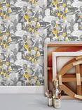 Mini Moderns Art Room Wallpaper, Concrete Azdpt032co