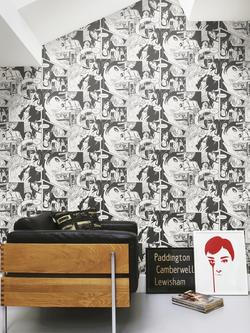 Mini Moderns True Romance Wallpaper - view 2, Welsh Slate Azdpt031ws