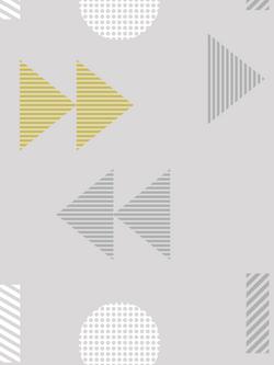 Mini Moderns Play/Record Wallpaper, Mustard Azdpt036mu