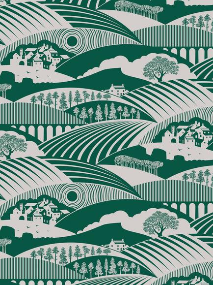 Mini Moderns Moordale Wallpaper, Douglas Fir Azdpt033df
