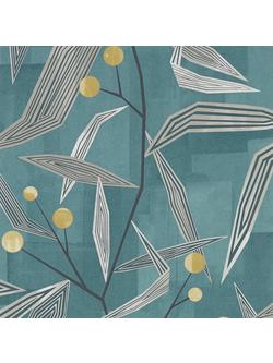 Harlequin Entity Wallpaper, Teal/Linden 111691