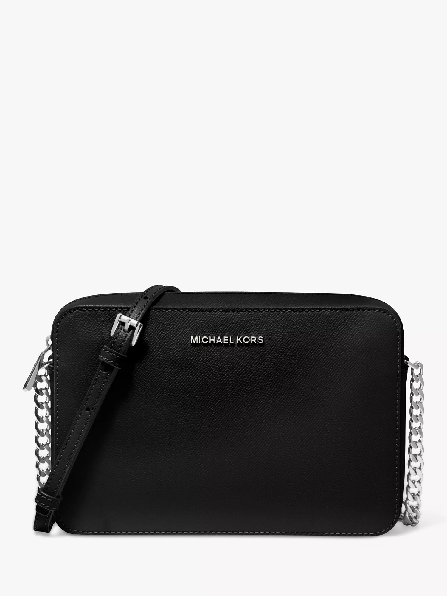 Michael kors black crossbody with gold chain online