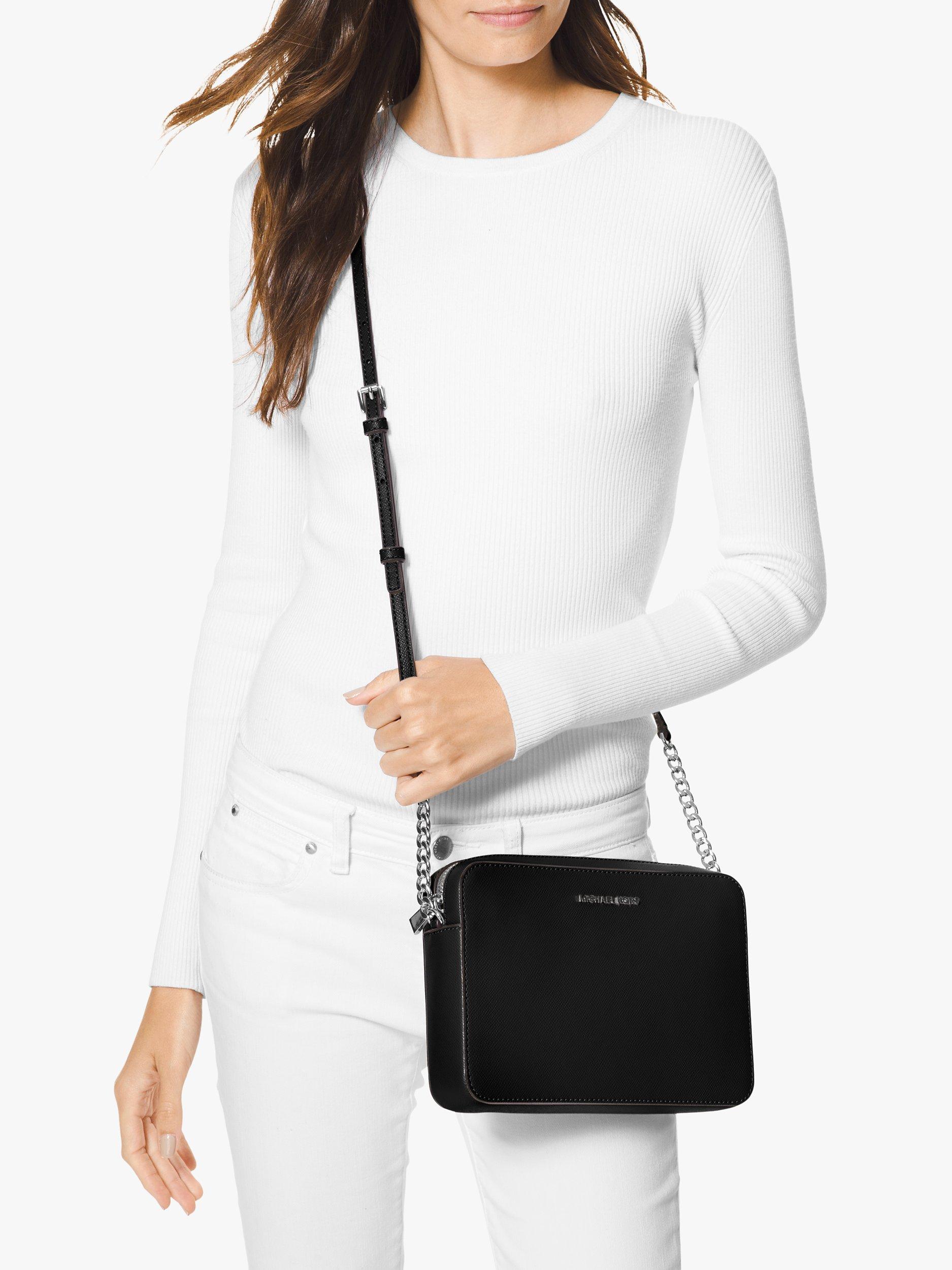 MICHAEL Michael Kors Jet Set Travel Leather East West Cross Body Bag