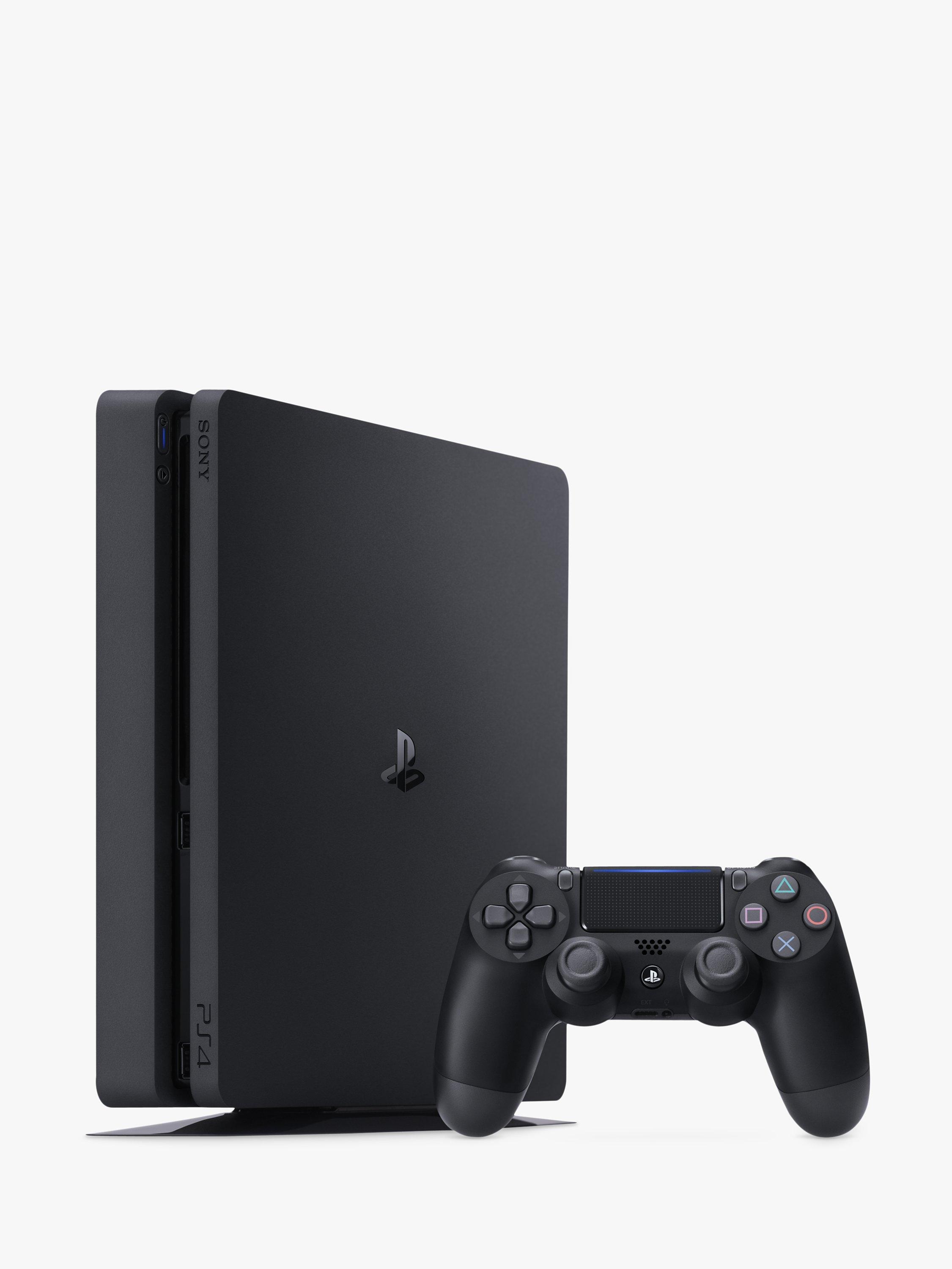 Sony PlayStation 4 Slim Console with DUALSHOCK 4 Controller, 500GB, Jet Black