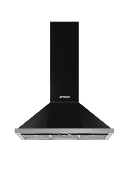 Smeg Portofino KPF9 90cm Chimney Cooker Hood, Black
