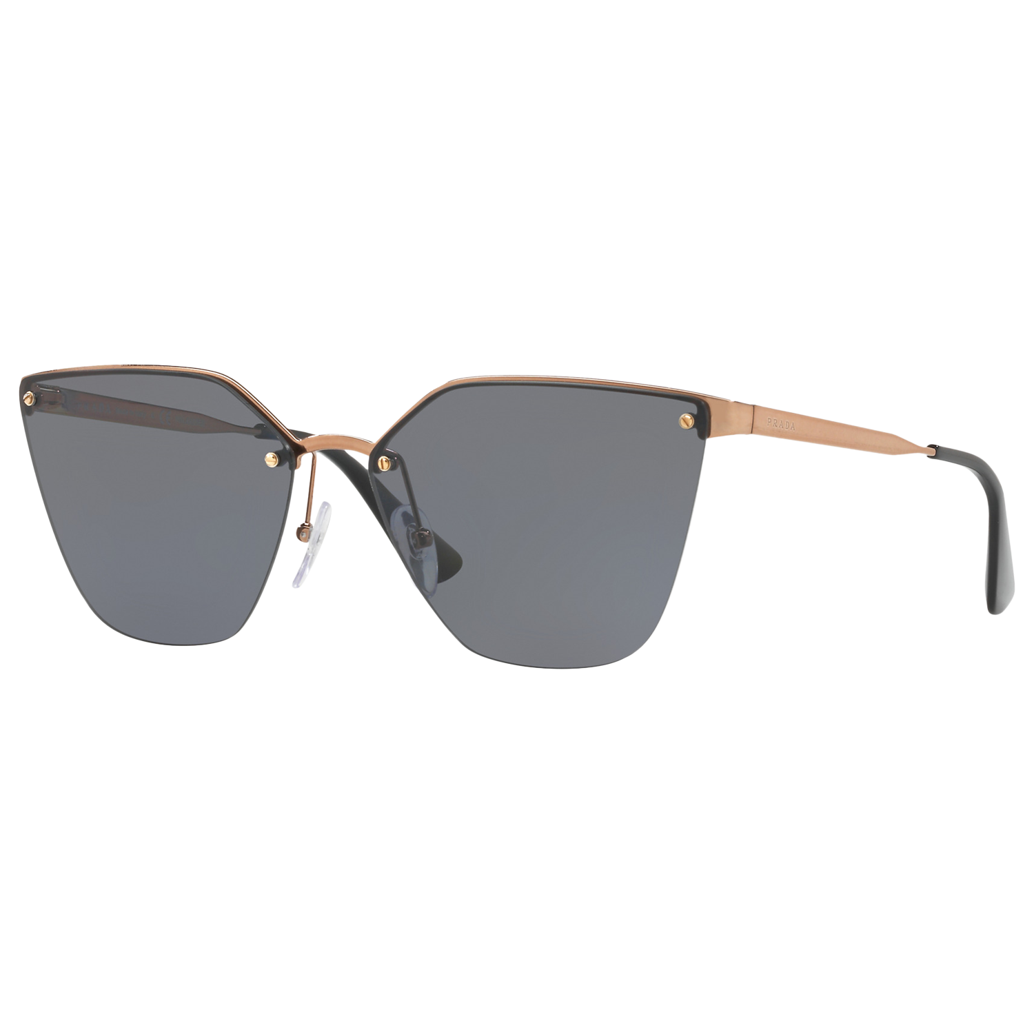 Prada PR 68TS Polarised Cat's Eye Sunglasses, Gold/Grey