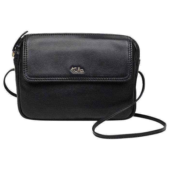 Tula Originals Leather Small Cross Body Bag, Black