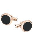 Montblanc Round Onyx Cufflinks, Gold/Black