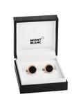 Montblanc Round Onyx Cufflinks, Gold/Black