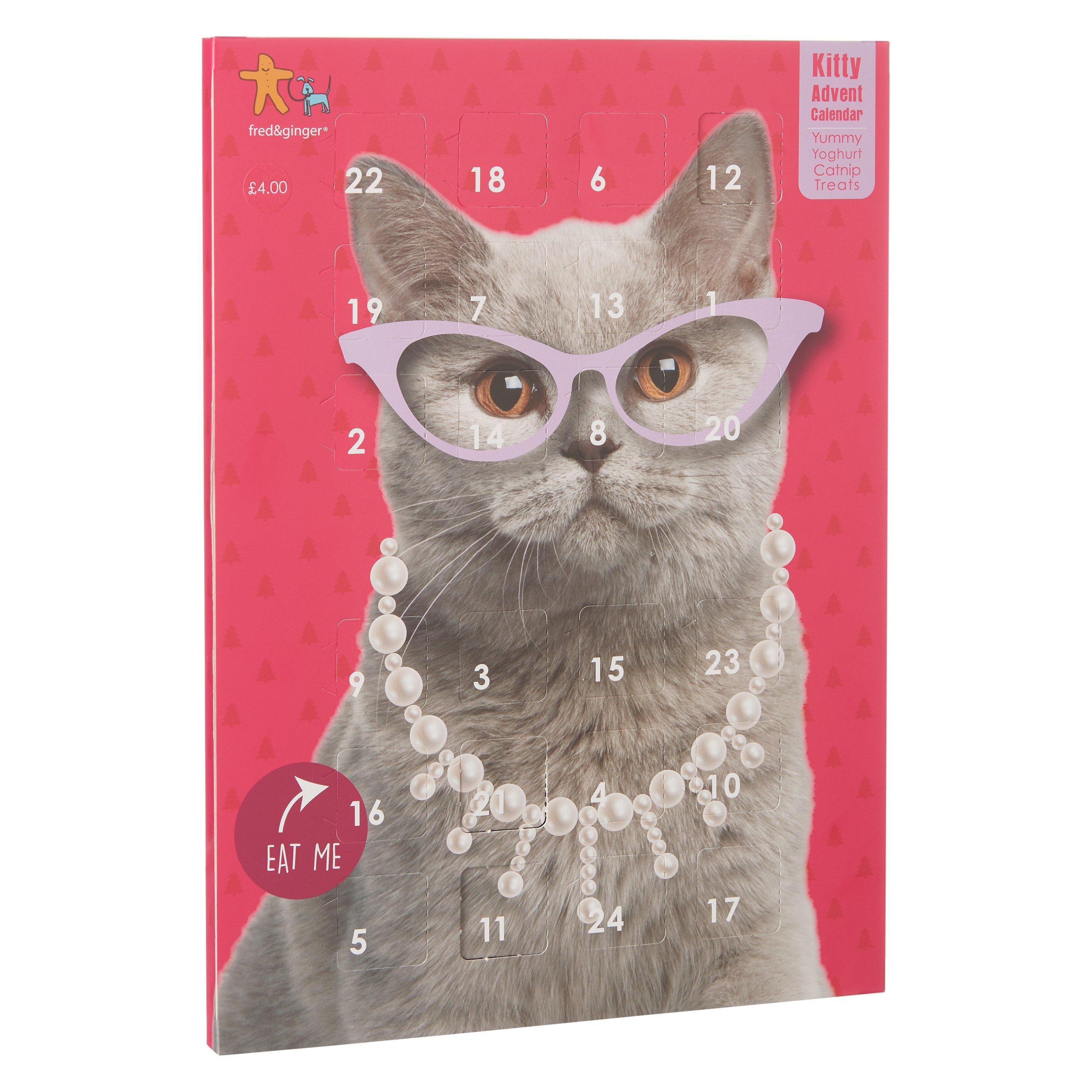Fred & Ginger Cat Advent Calendar, Pink
