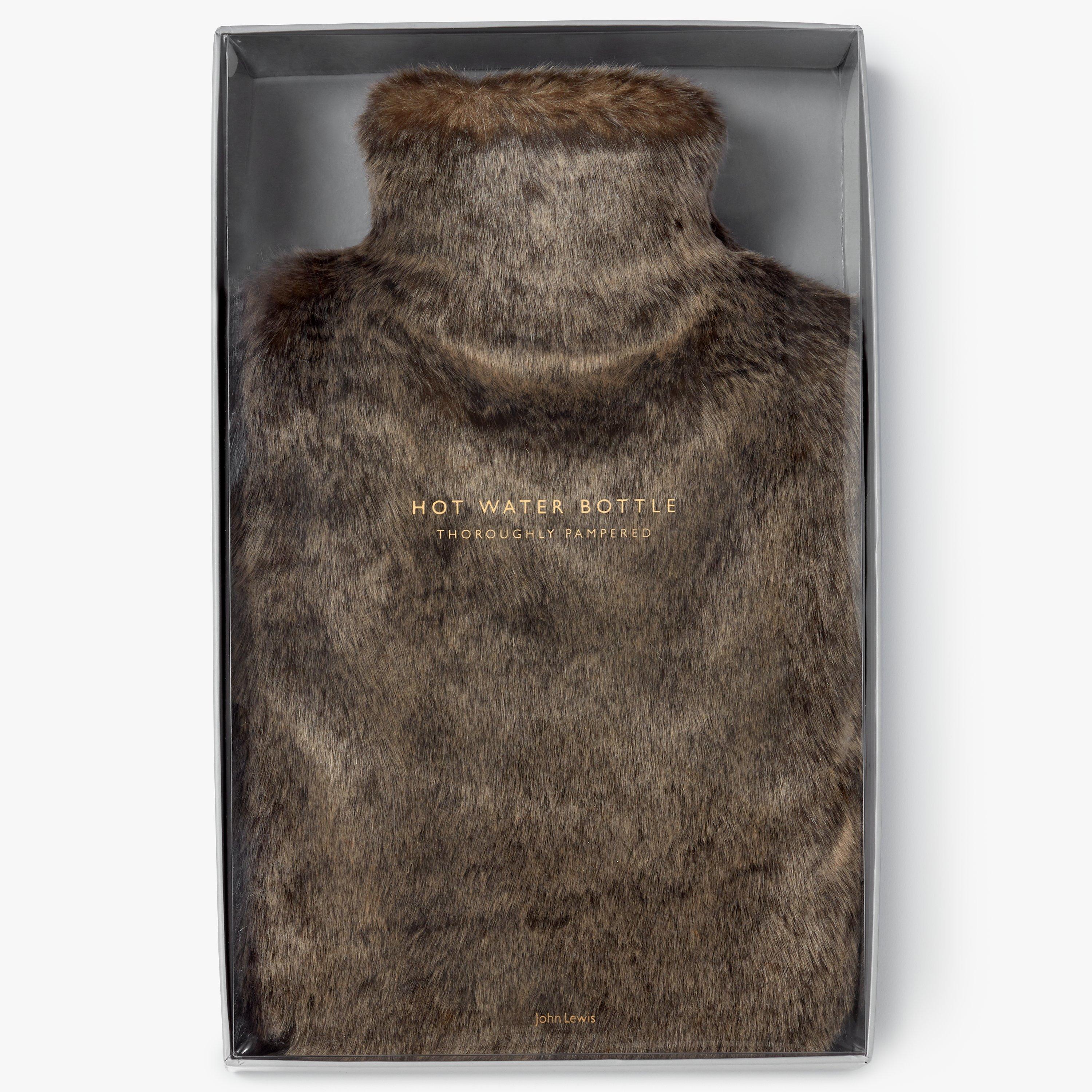 John Lewis Extra Soft Faux Fur Hot Water Bottle