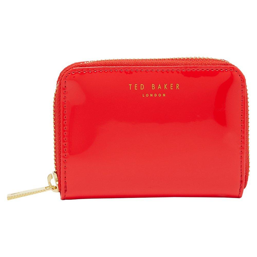 Ted Baker Patent Leather Zip Around Purse, Bright Red