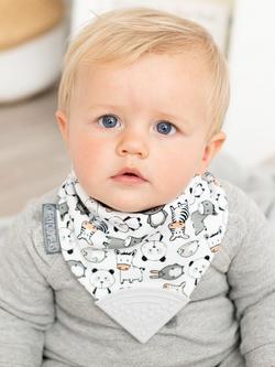Cheeky Chompers Teething Dribble Bib, Panda Pals - view 2, Panda Pals