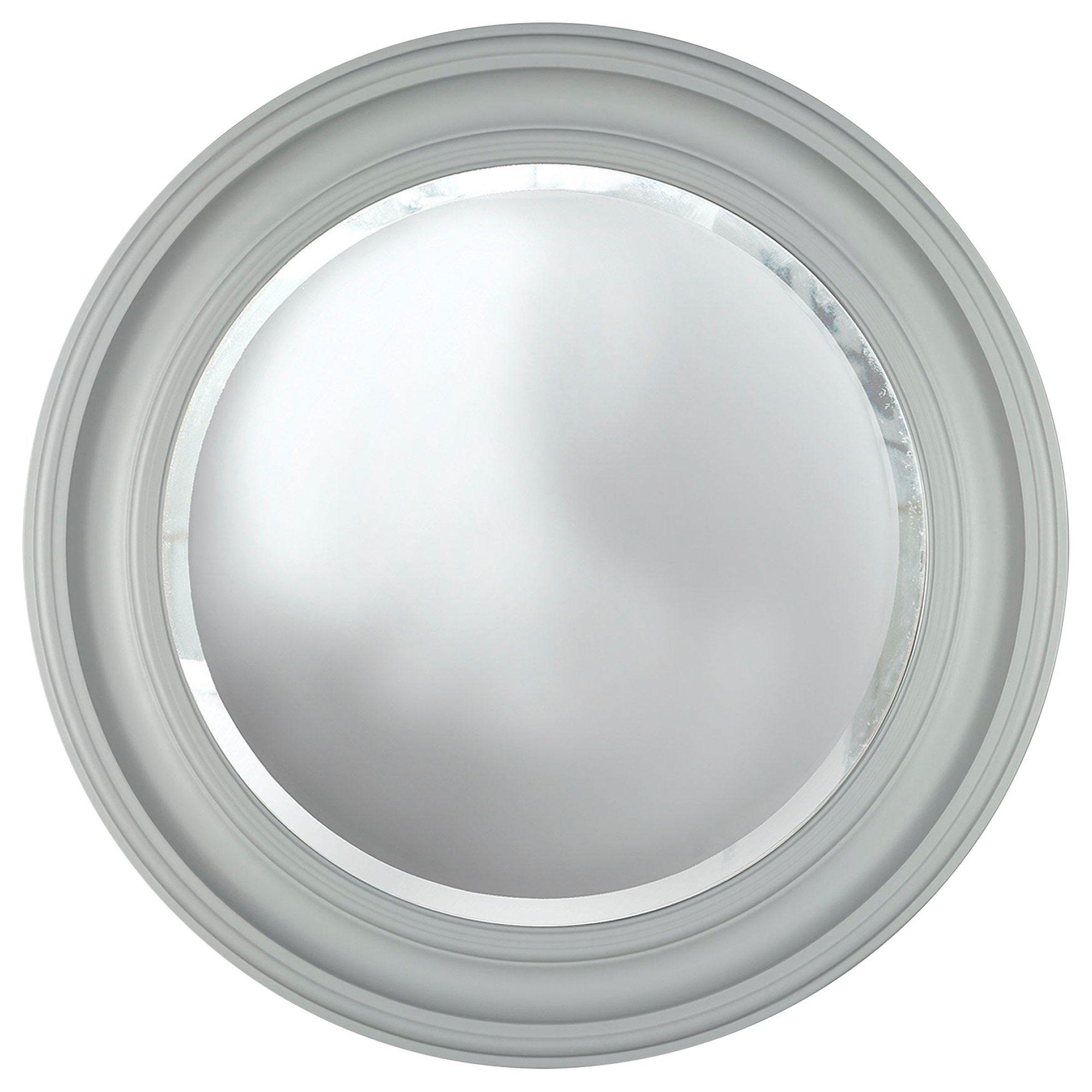 John Lewis Large Porthole Round Mirror, 68cm, Grey