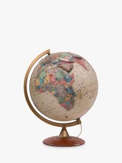 Nova Rico Colombo Illuminated Globe, Brown, 30cm, Brown