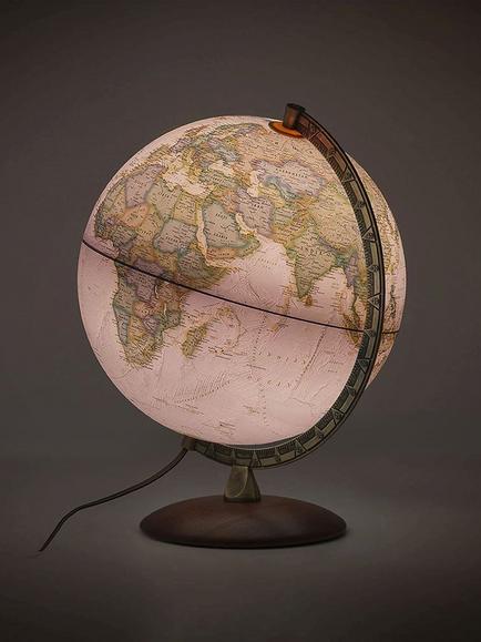 National Geographic Executive Brass Edge Globe, Brown, 30cm - view 2, Brown