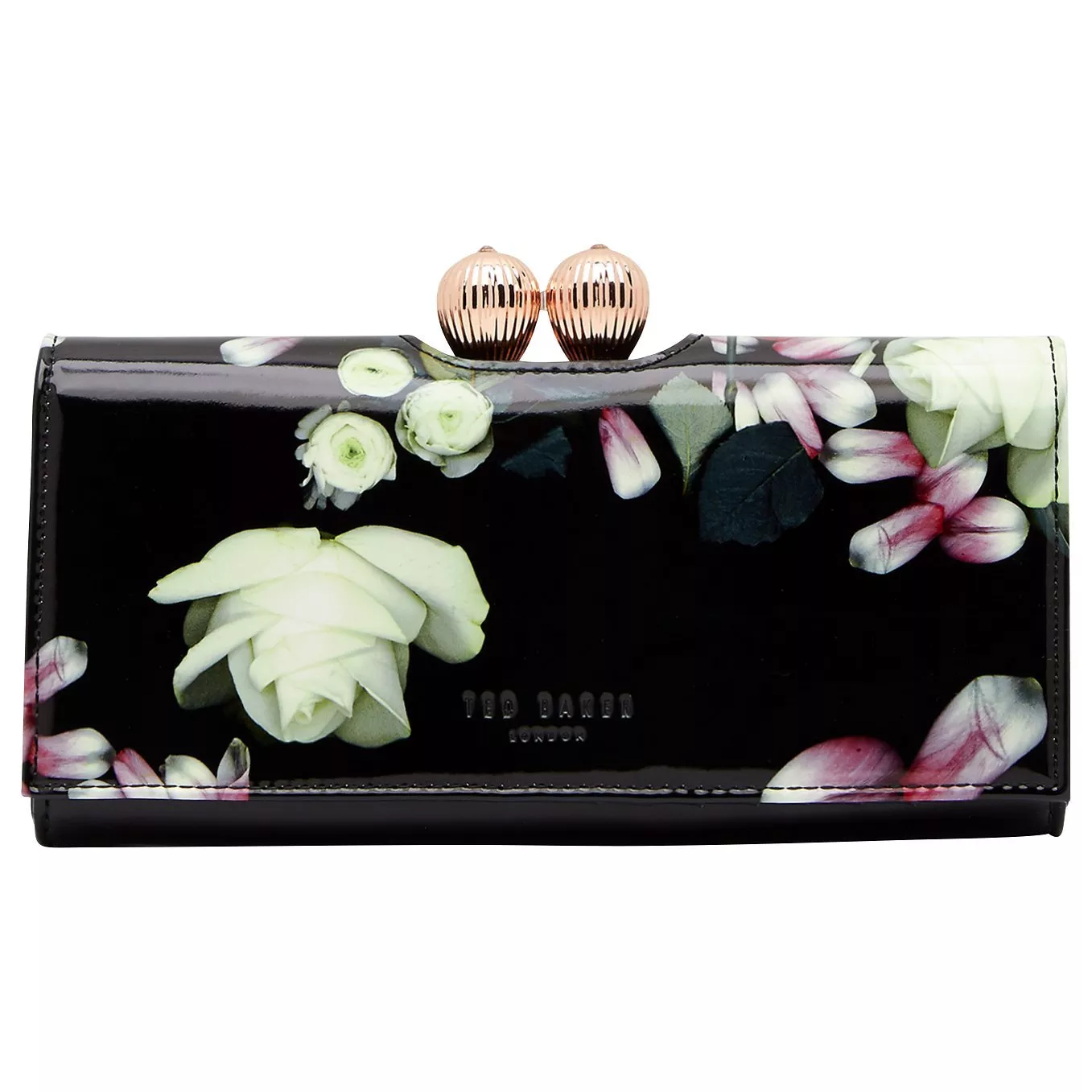 Ted Baker Marcco Kensington Floral Leather Matinee Purse Black