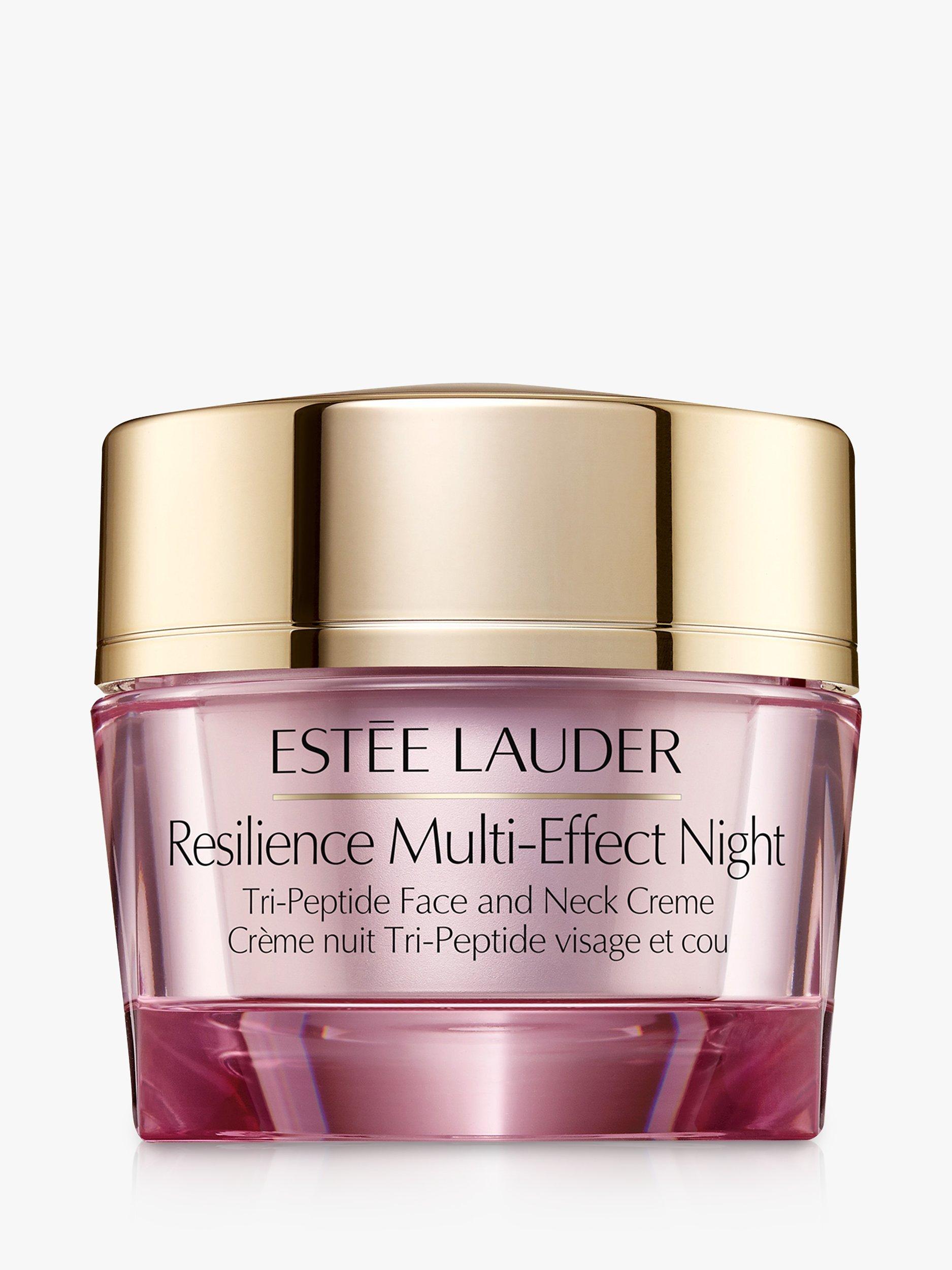 Product image 1 of 1, which shows Estée Lauder Resilience Multi-Effect Night Tri-Peptide Face and Neck Moisturiser Crème, 50ml