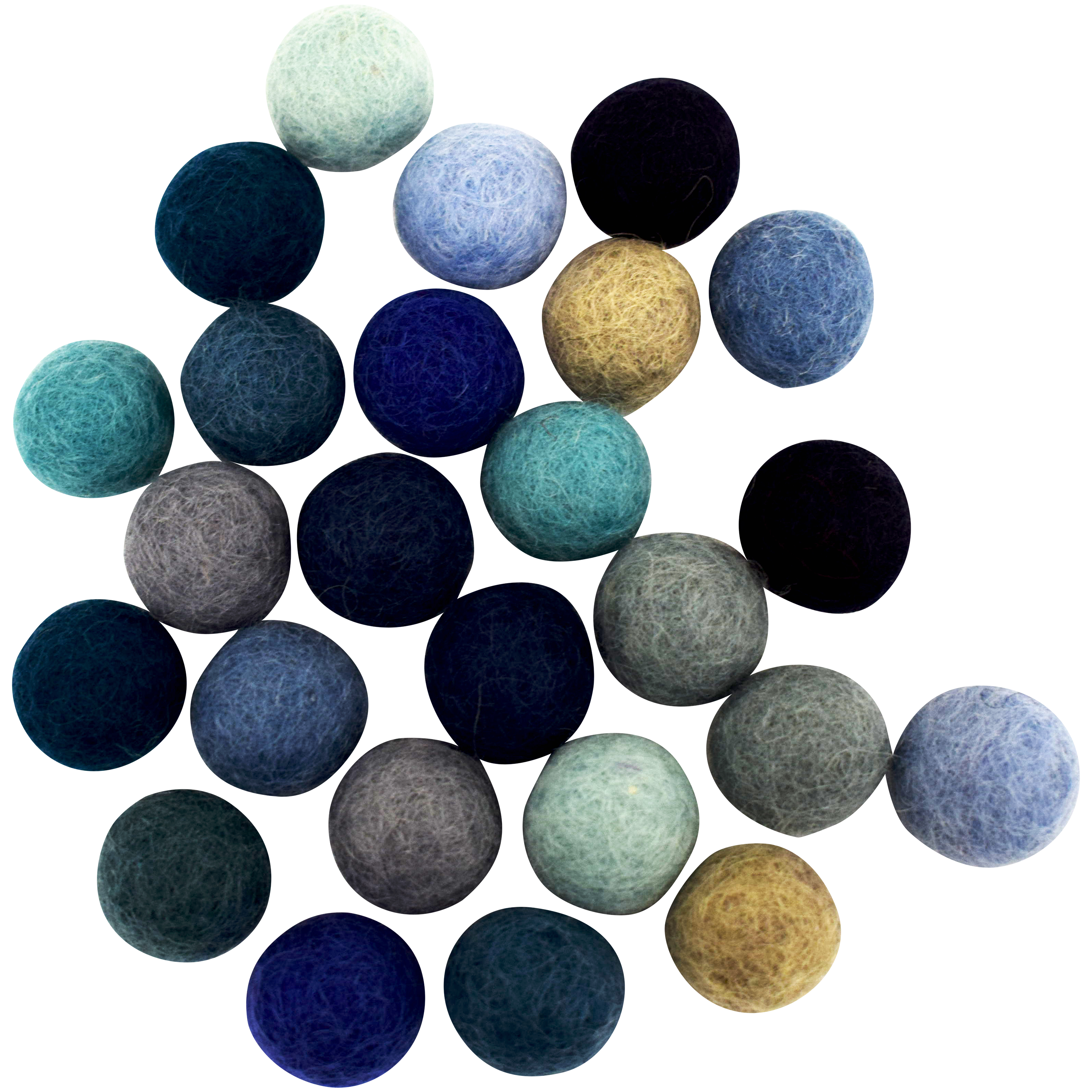 Habico Handmade Felt Balls, Pack of 25