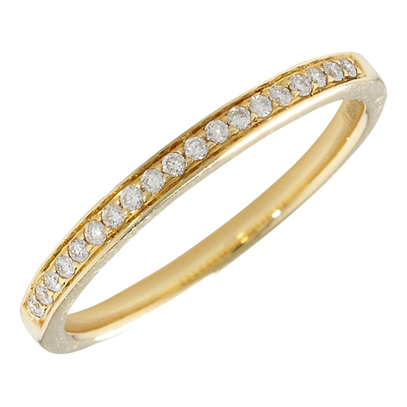 Product image 1 of 4, which shows London Road 18ct Gold Portobello Raindrop Diamond Half Eternity Ring, N