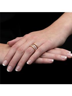 London Road 18ct Gold Portobello Raindrop Diamond Half Eternity Ring, N - view 2, 