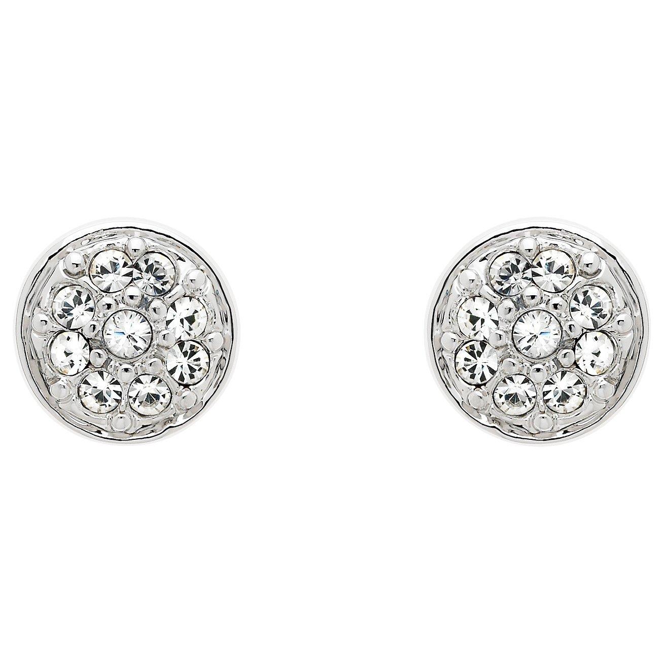 Melissa Odabash Glass Crystal Pave Stud Earrings, Silver