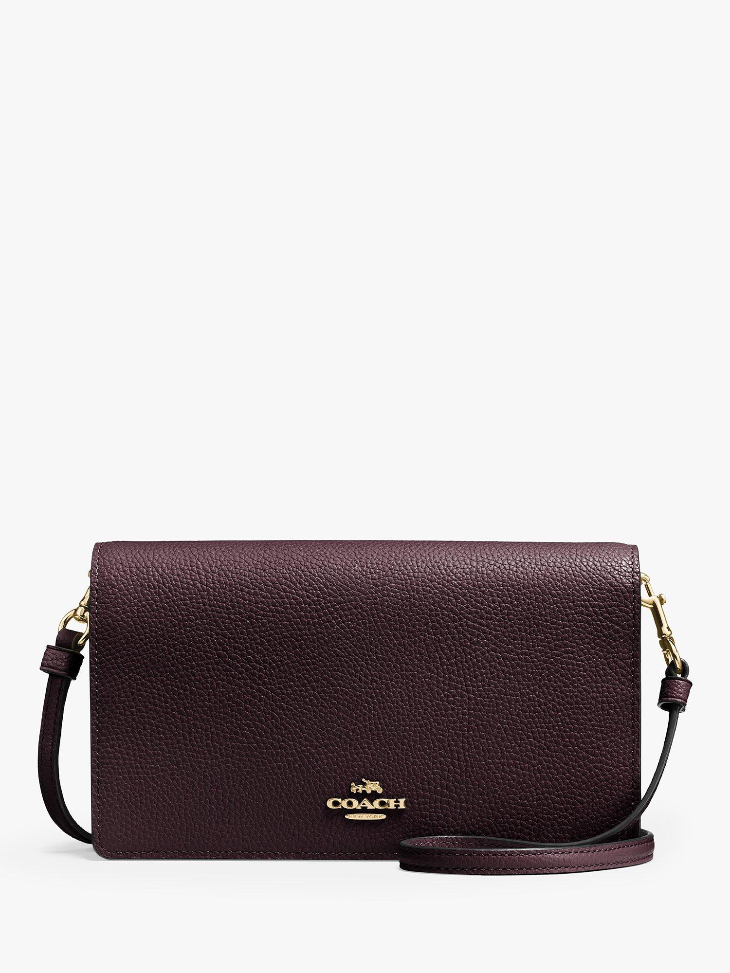 Coach Leather Foldover Cross Body Bag