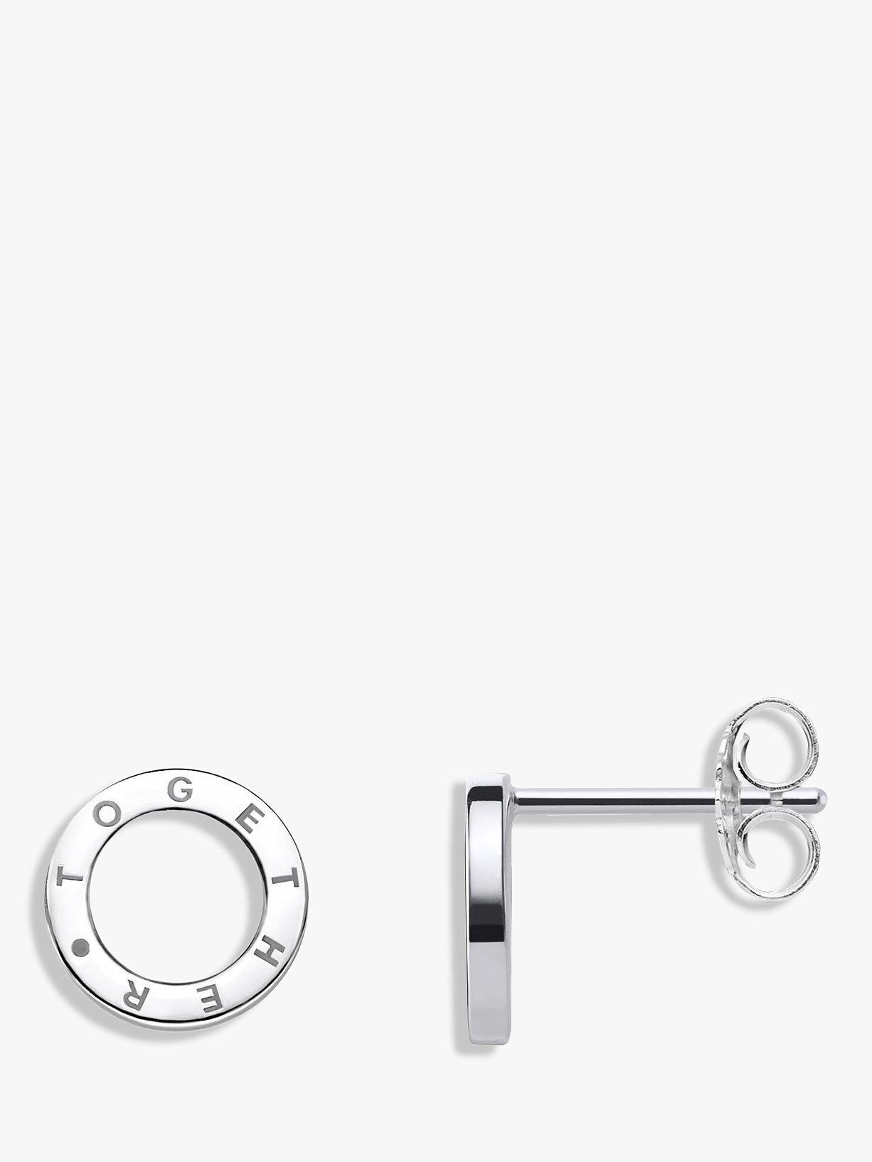 Product image 1 of 3, which shows THOMAS SABO Glam & Soul Together Forever Stud Earrings, Silver