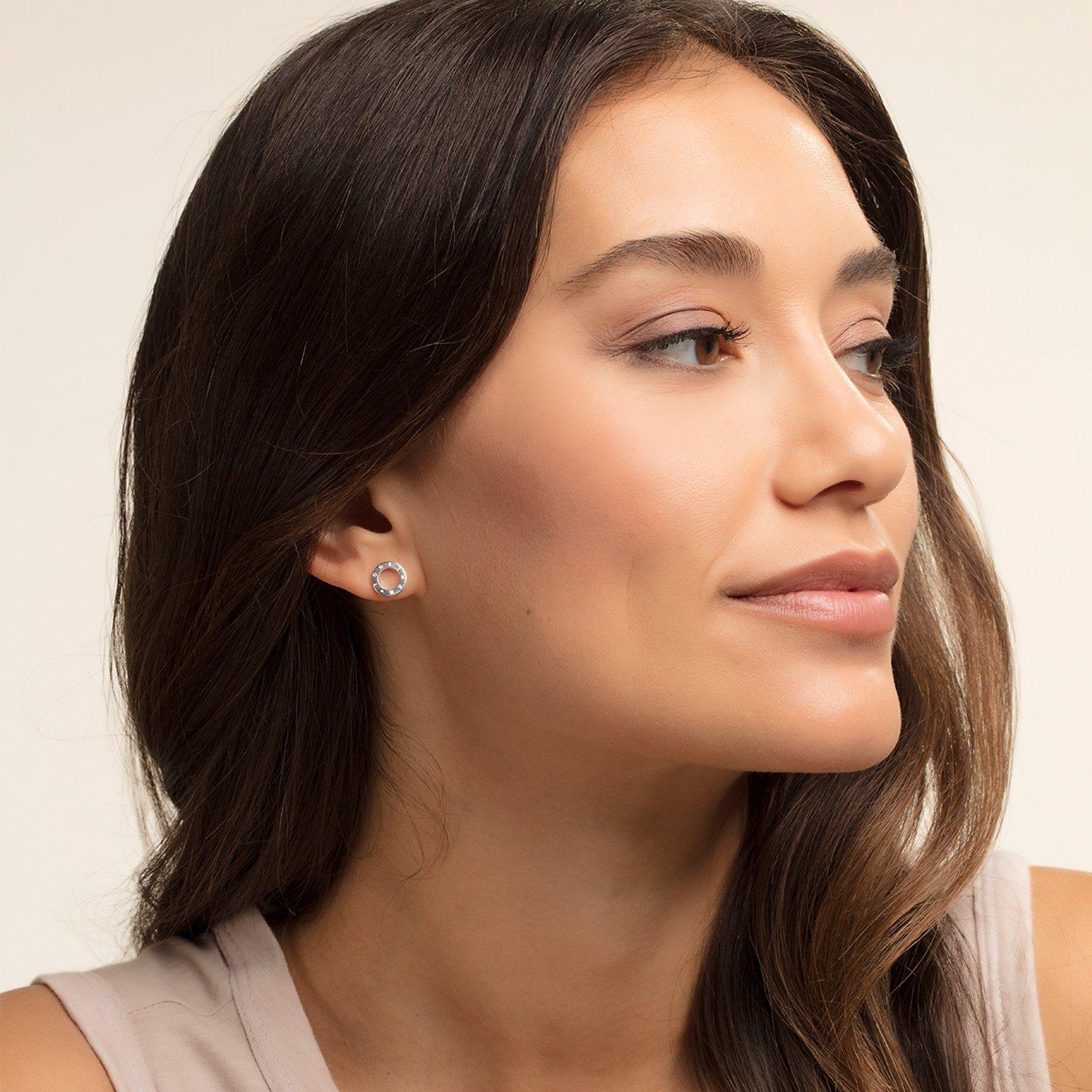 Product image 2 of 3, which shows THOMAS SABO Glam & Soul Together Forever Stud Earrings, Silver