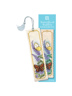 Textile Heritage Butterfly/Buddleia Bookmark Counted Cross Stitch Kit, Multi, Multi