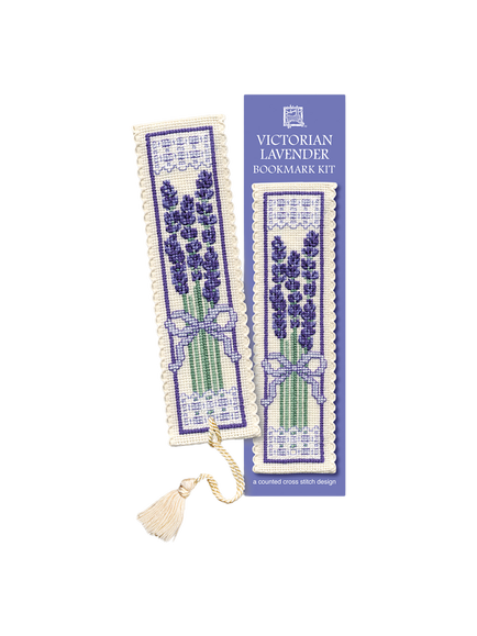 Textile Heritage Victorian Lavender Bookmark Counted Cross Stitch Kit, Multi, Multi