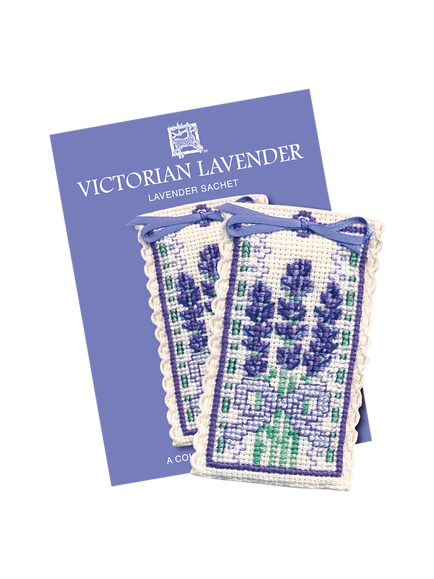 Textile Heritage Victorian Lavender Sachet Counted Cross Stitch Kit, Multi, Multi