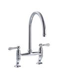 Abode Ludlow Bridge 2 Lever 2 Hole Kitchen Mixer Tap