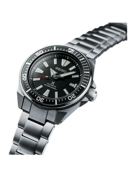 Seiko Men's Prospex Samurai Automatic Bracelet Strap Watch - view 2, Silver/Black Srpf03k1