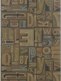 Ralph Lauren Copeley Letterpress Wallpaper, Fruitwood Prl5007/01