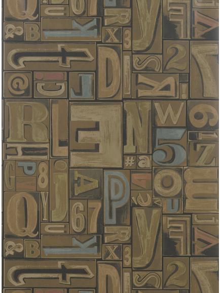 Ralph Lauren Copeley Letterpress Wallpaper, Fruitwood Prl5007/01