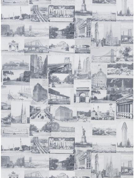 Ralph Lauren New York Postcard Wallpaper, Light Grey Prl5000/05