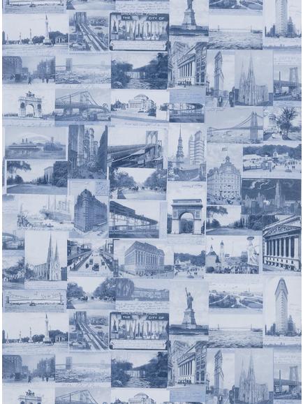 Ralph Lauren New York Postcard Wallpaper, Indigo Prl5000/06