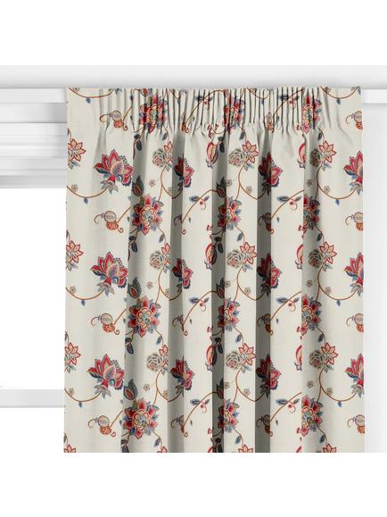 John Lewis Zephora Made to Measure Curtains or Roman Blind, Red - view 2, Red